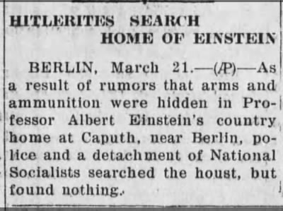Hitlerites Search Home of Einstein